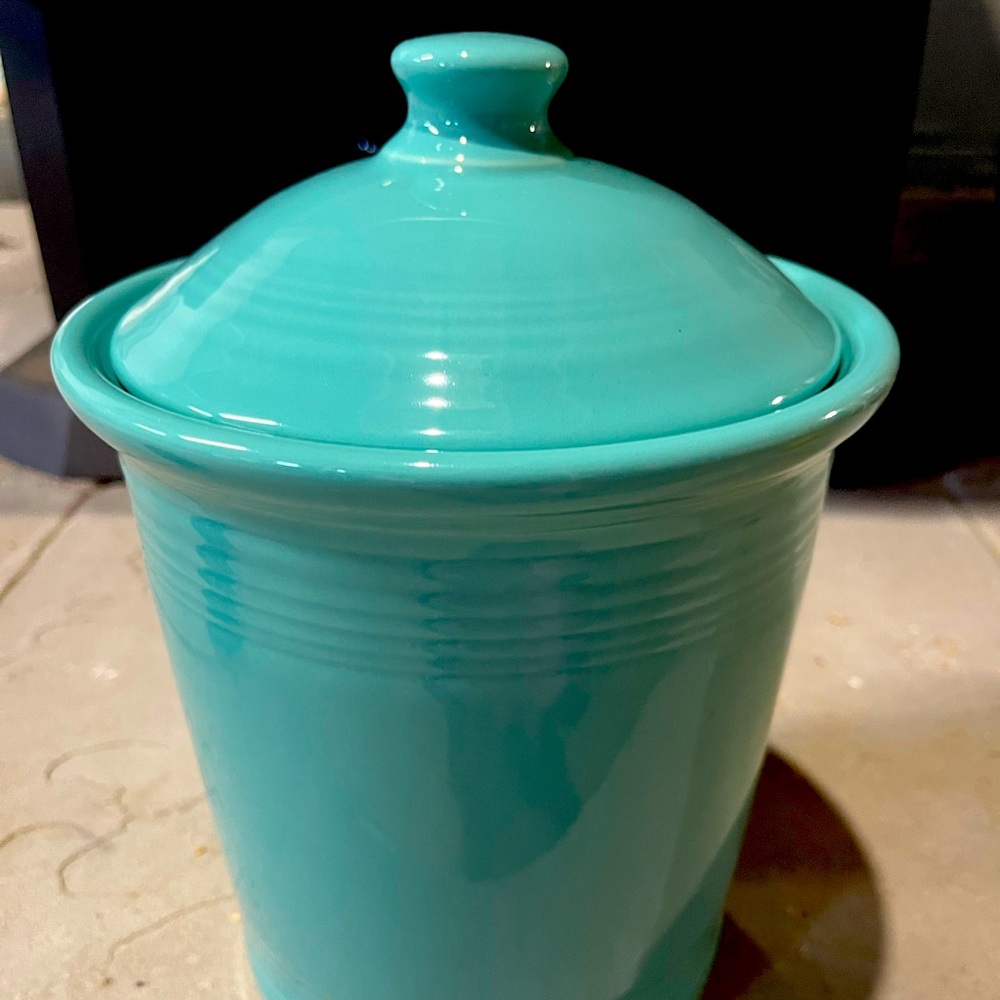 Turquoise large fiesta canister